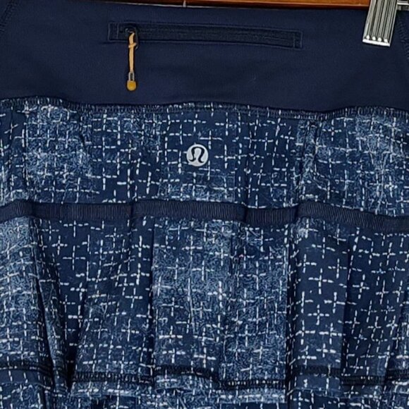 Lululemon Skirt 4 Navy Pace Setter Tenis Skirt Pleated - Picture 6 of 15